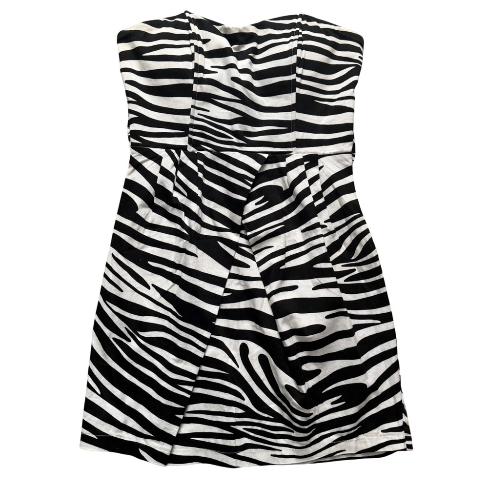 Love Culture Dress Womens Small‎ Zebra Strapless Sweetheart Corset Fit Flare